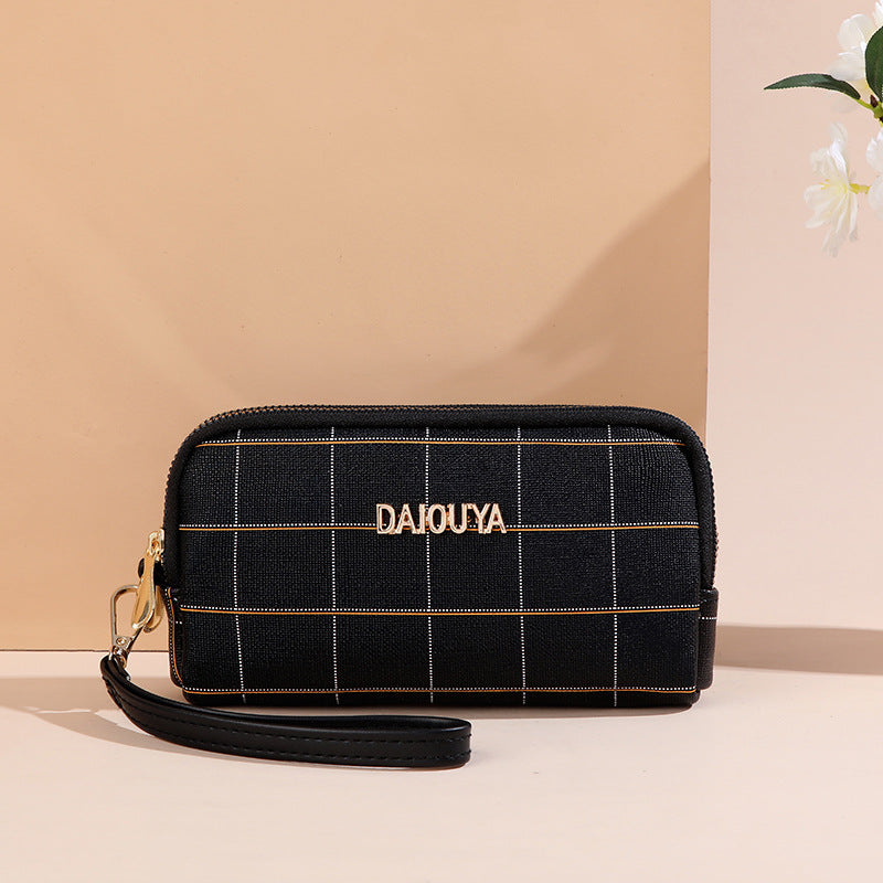 Women's Cell Double Layer Zipper Long Handbags