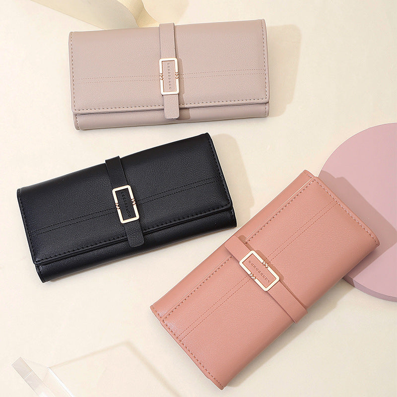 Women's Leather Long Soft Surface Simple Fresh Super Ladies Wallet