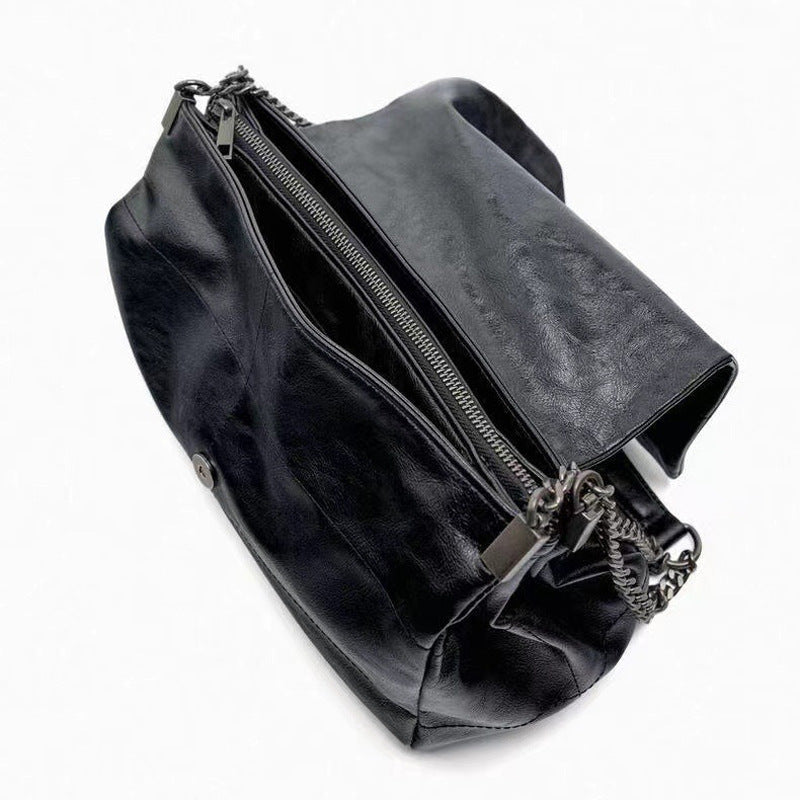 Women's Black Rock Style Flip Wandering Poor Tote Bags