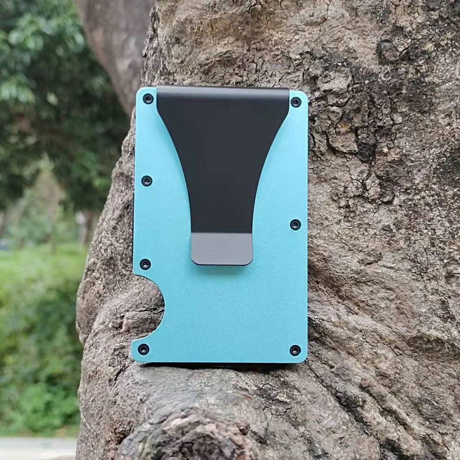 Men's Aluminum Alloy Clamp Swiping Metal Men's Wallets