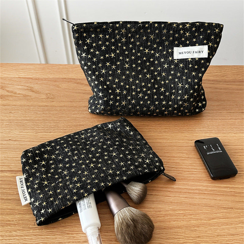 Classic Style Sweet Korean Portable Skin Care Large Makeup Bag