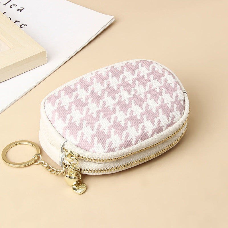 Women's Mini Double Zipper Fashion High Sense Coin Purses