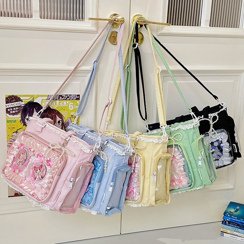 Cute Bow Cartoon Sweet Two-dimensional Transparent Large Bags
