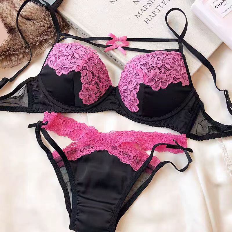 Women's Strap Small Chest Push Up Lace Lingerie Sets