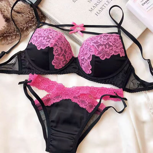 Women's Strap Small Chest Push Up Lace Lingerie Sets