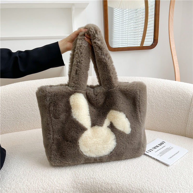 Furry Korean Large Capacity Commuter Fashion Shoulder Bags