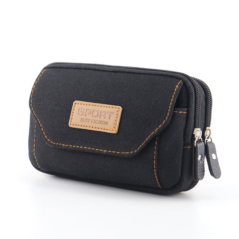 Men's Comfortable Mobile Cell Canvas Pannier Bags