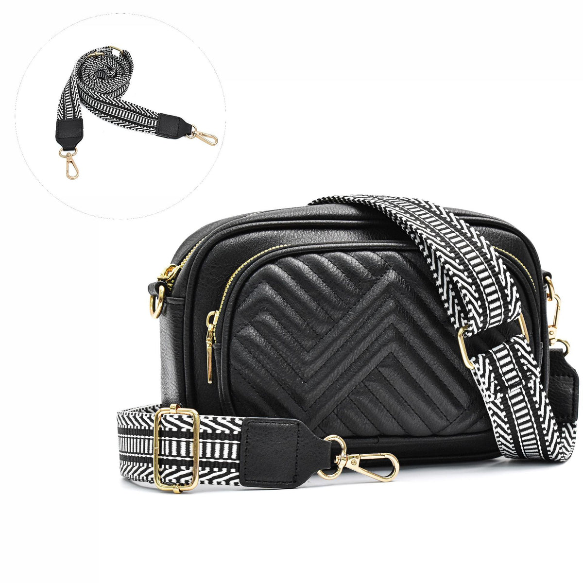 Embroidered Plaid Retro Popular Color Matching Ribbon Lion Women's Messenger Bag