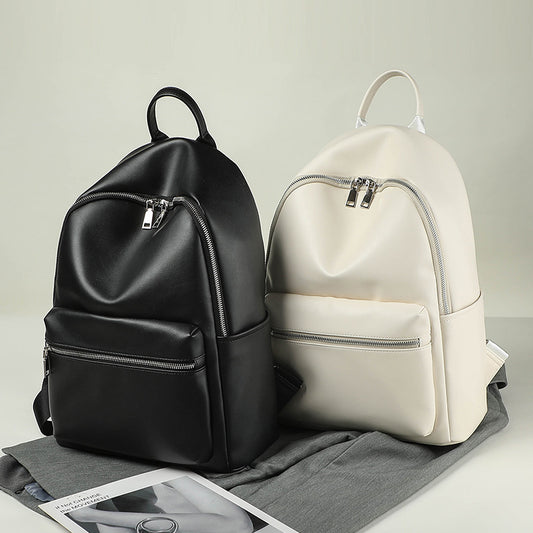 Women's Elegant Classic Soft Leather Trendy Backpacks