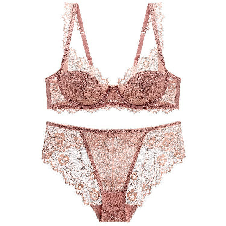 Women's French Sexy Thin Cotton Breathable Push Lingerie Sets