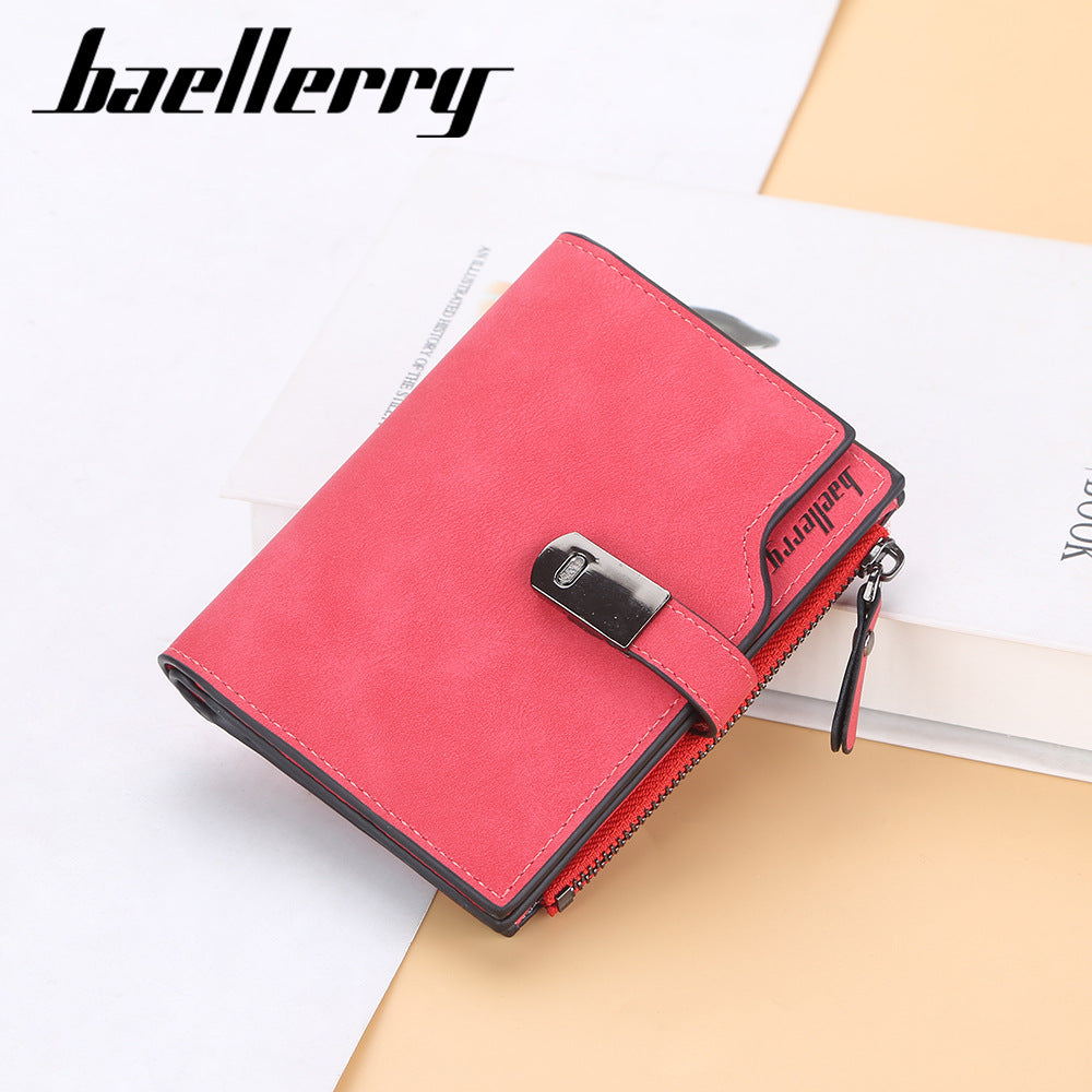 Women's & Men's Short Korean Style Multiple Slots Zipper Ladies Wallet