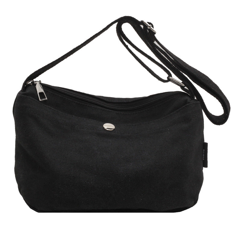 Trendy Canvas Mobile Simple Solid Color Crossbody Bags