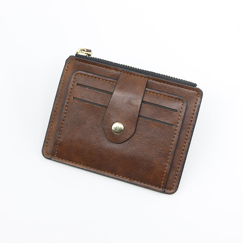 Women's & Men's Commute Both Use With Zipper Solid Card Holder