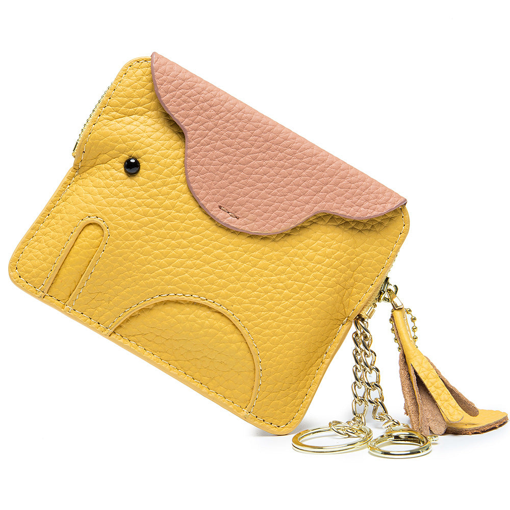 Genuine Leather Elephant Mini Creative Female Coin Purses