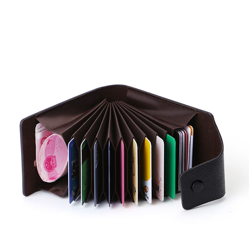 Cross Pattern Simple Multifunctional Change Clip Card Holder