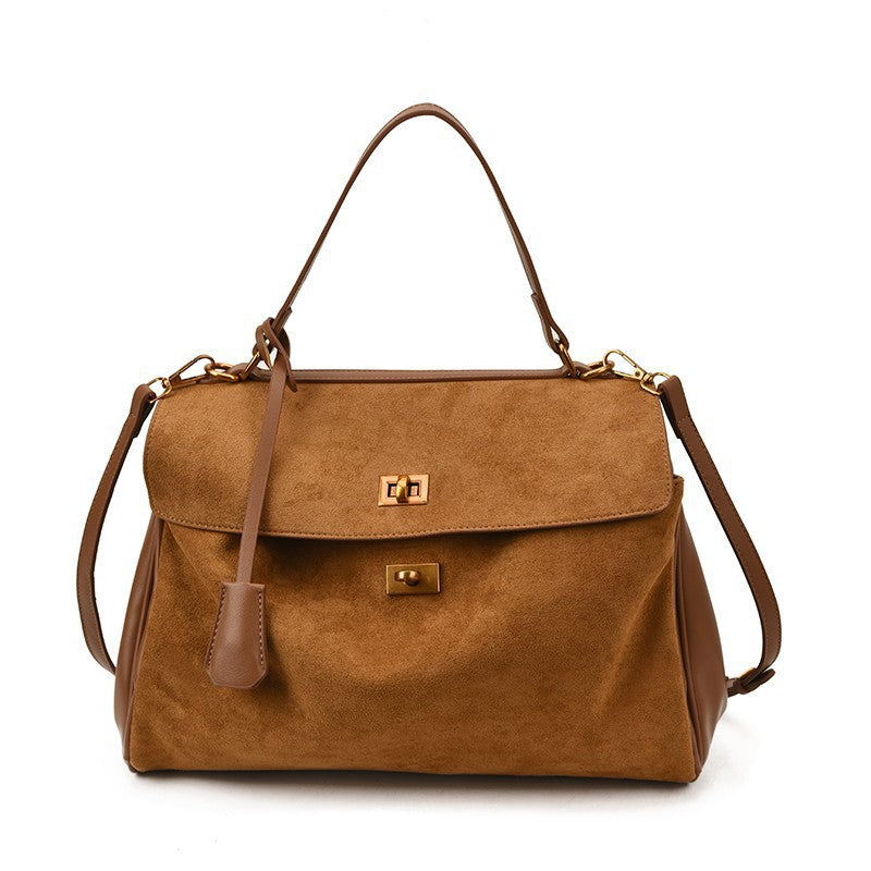 Retro Suede Fashion Large Capacity Light Luxury Bags
