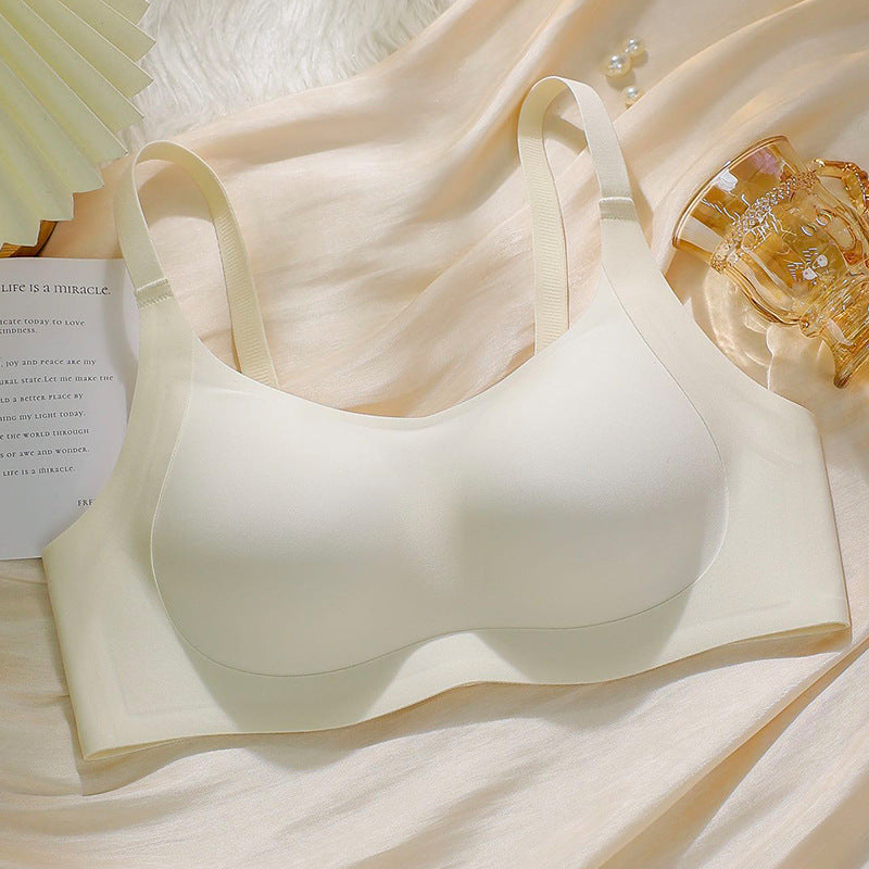 Women's Push Up Large Integrated Fixed Cup Breast Holding Bras