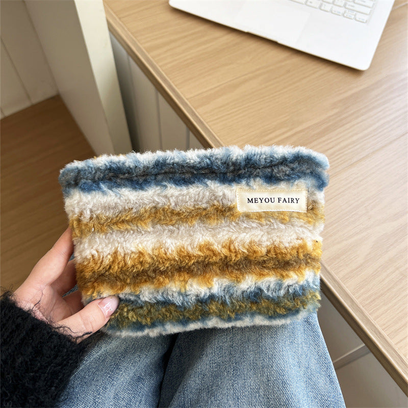 Style Plush Storage Wash Thickened Soft Glutinous Makeup Bag