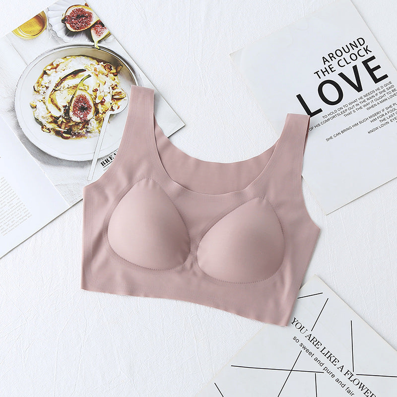 Women's Wireless Underwear Breathable Traceless One-piece Sleep Thin Big Bras