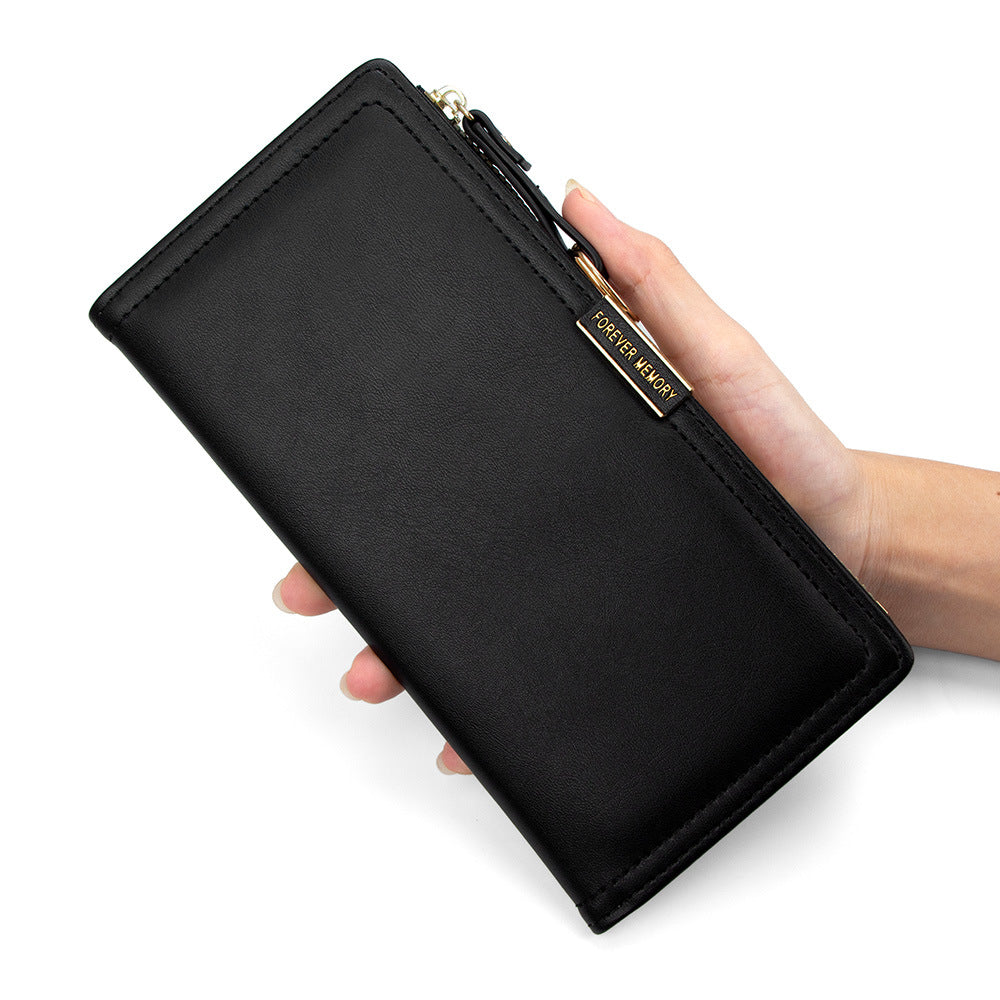 Women's Korean Fashion Clutch Fashionable Solid Color Ladies Wallet
