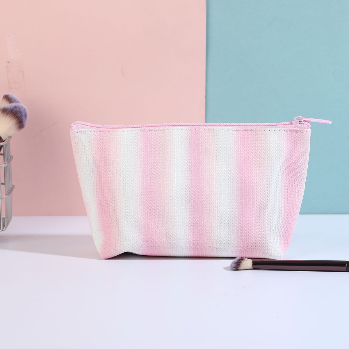 Transparent Striped Rainbow Portable Storage Wash Bags