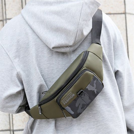 Men's Camouflage Nylon Fanny Trendy Cash Register Men's Waist Packs