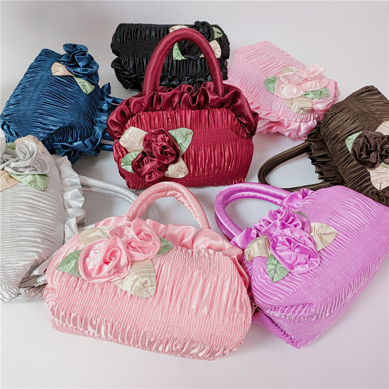 Korean Exquisite Handmade Flower Mother Sweet Handbags