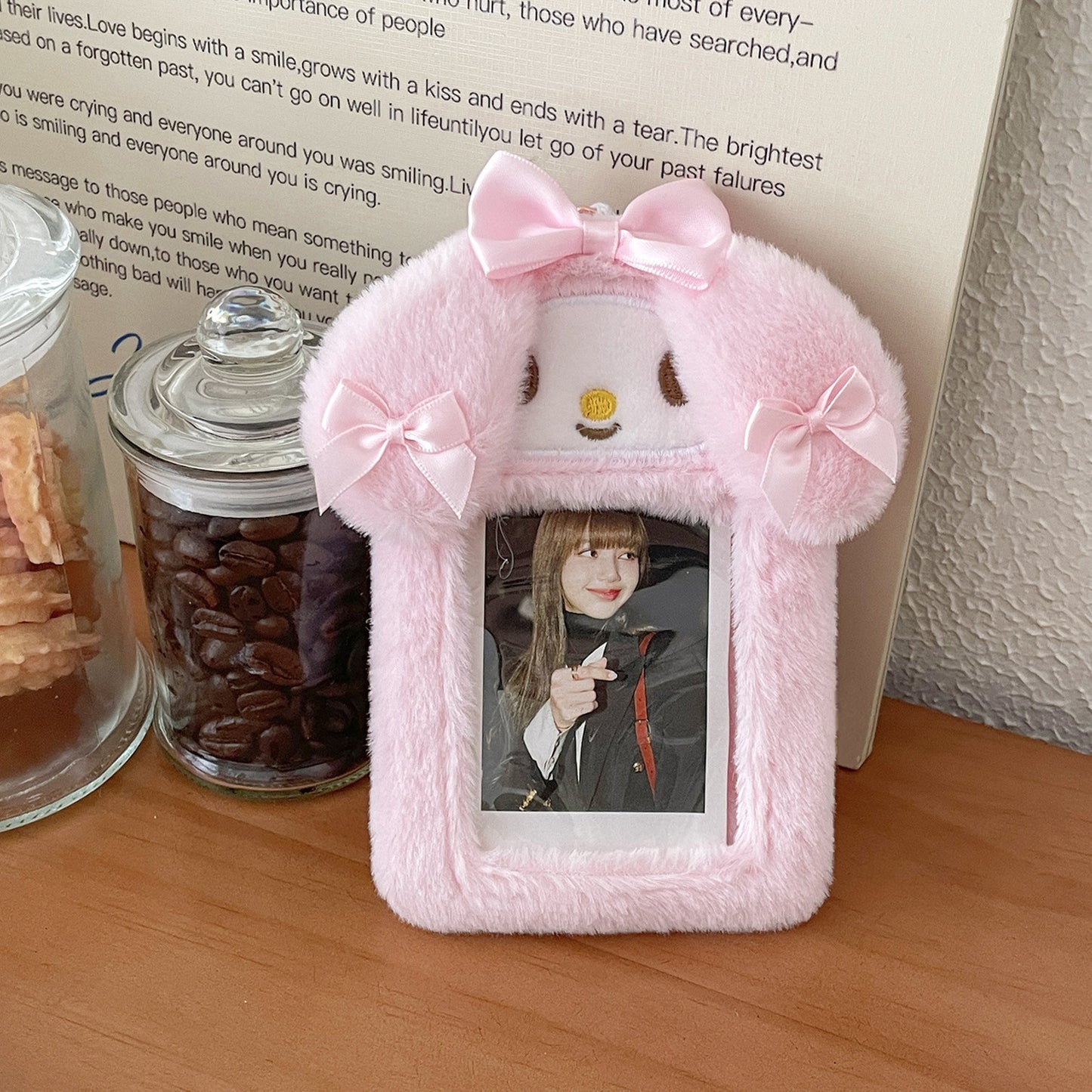 Comfortable Melody Plush Pendant Cute Goo Card Holder