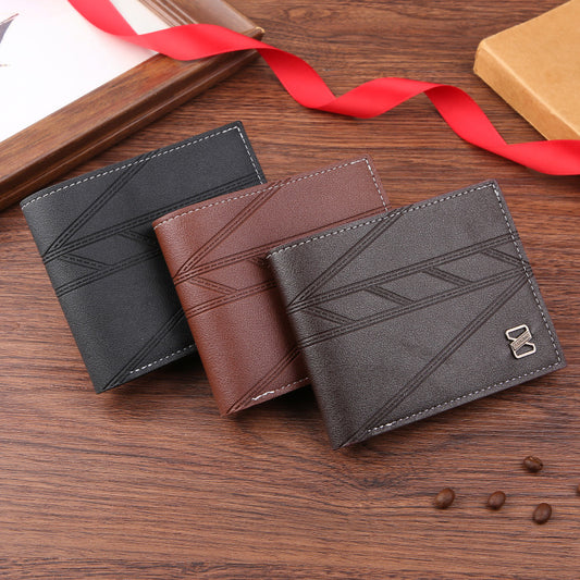 Men's Short Male Youth Simple Fashion Plain Men's Wallets