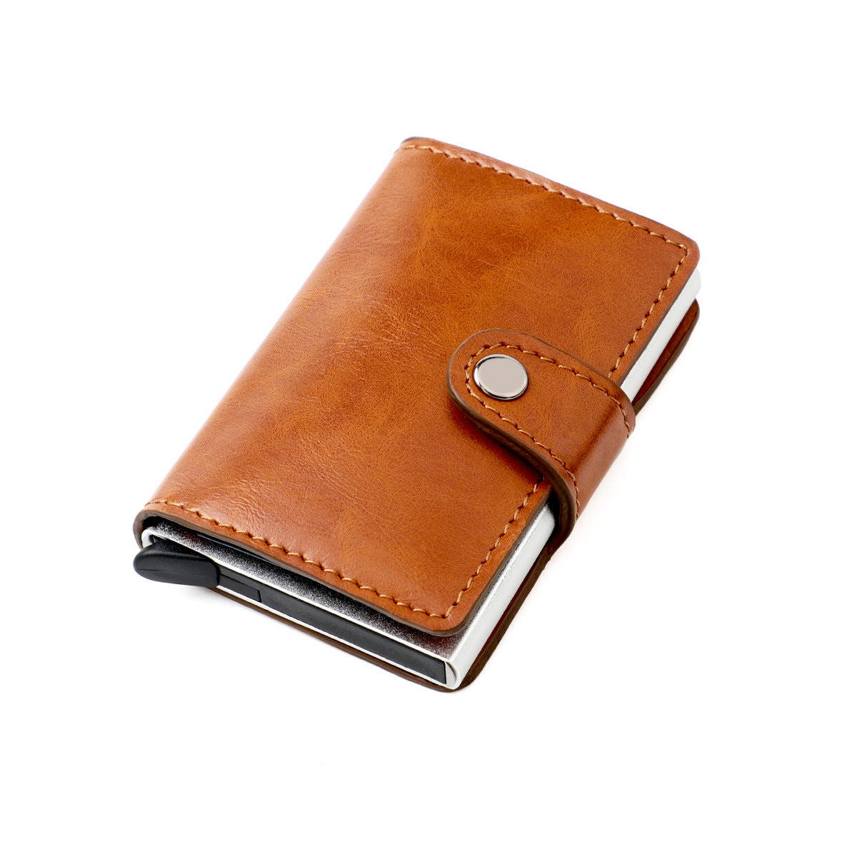 Men's Box Shielded Swiping Slim Credit Alloy Card Holder