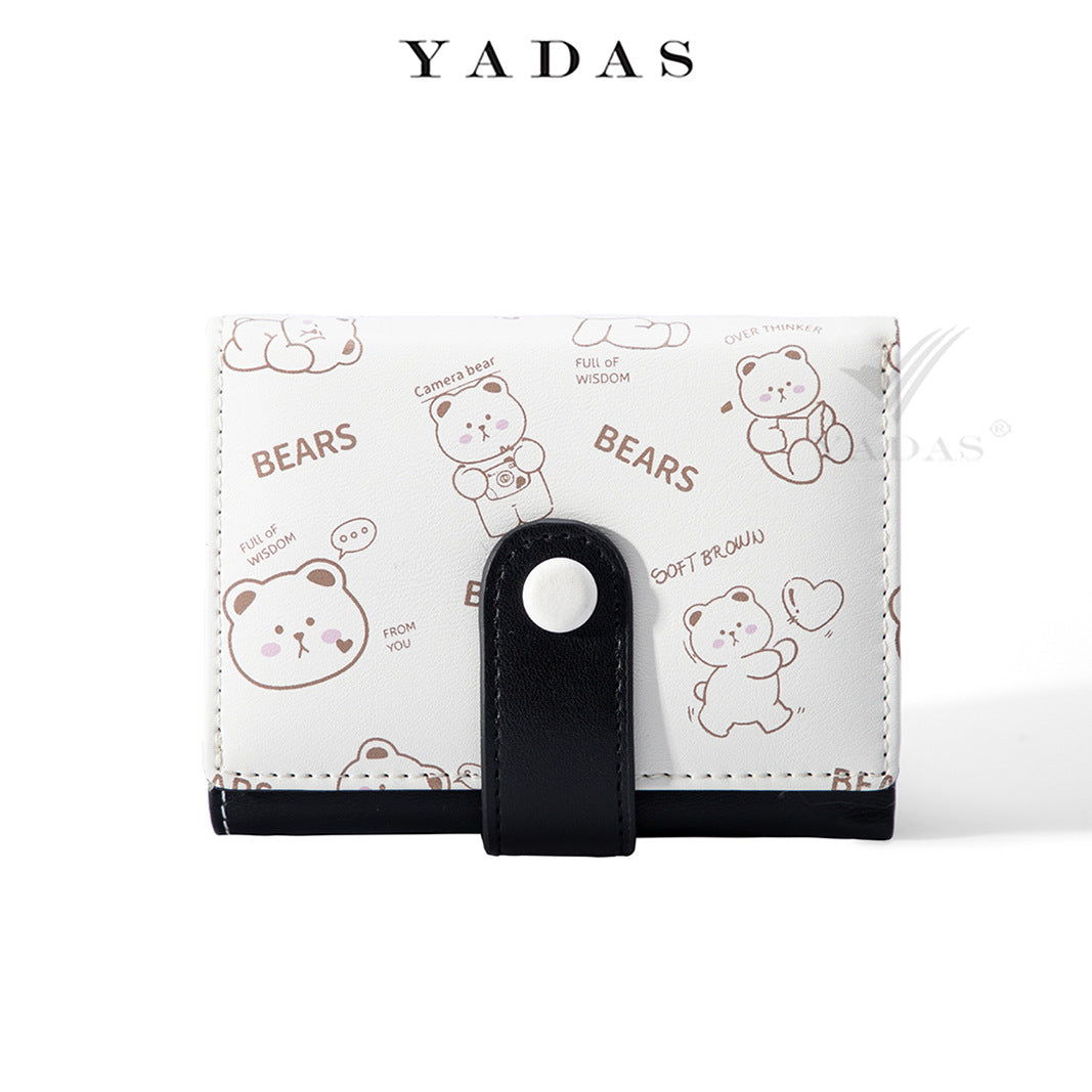 Women's Animal Diary Short Three Fold Ladies Wallets