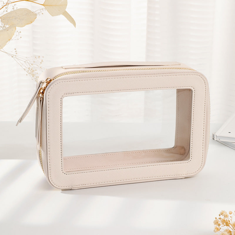 Dry Wet Separation Wash Stitching Large Window Portable High Makeup Bag
