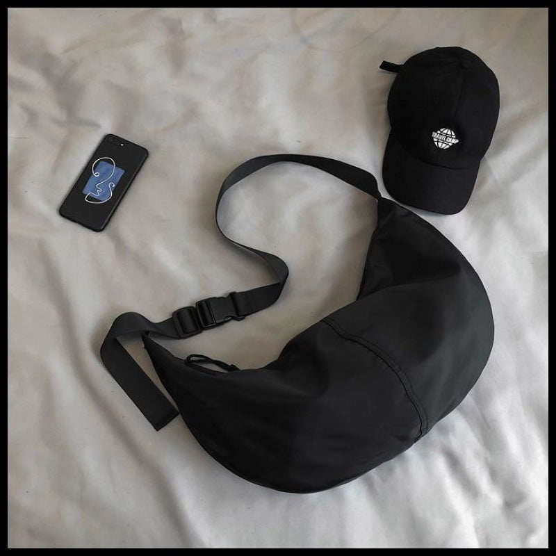 Men's Light Working Style Female Dumpling Black Crossbody Bags