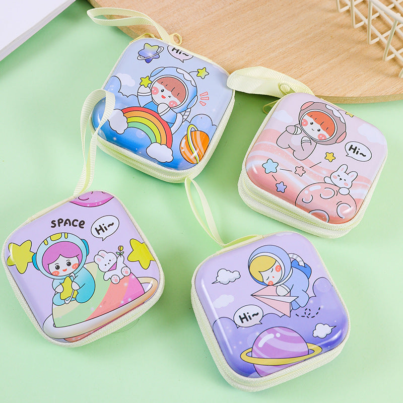 Cute Ornament Headset Cable Zipper Iron Coin Purses