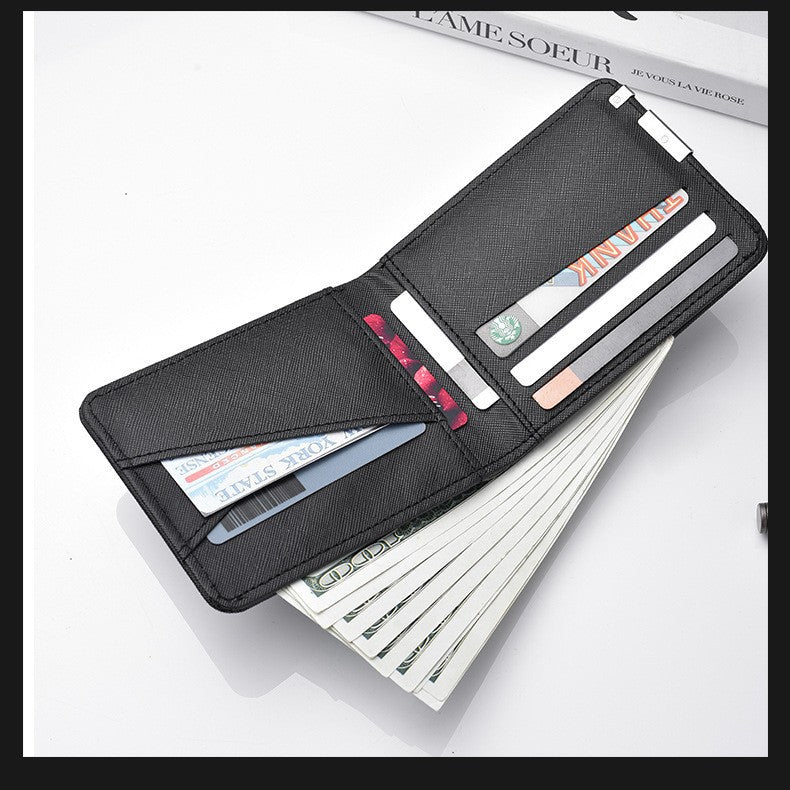 Men's High-grade Short College Thin Green Multi Men's Wallet