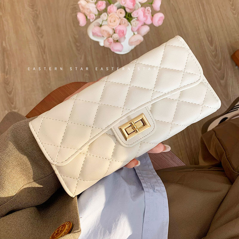 Women's Korean Online Classic Style Rhombus Long Zipper Simple Ladies Wallets