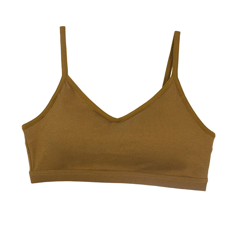 Women's Summer Pure Cotton Breathable Beauty Back Short Tanks Camis