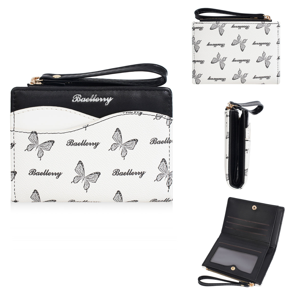 Women's Short Large Capacity Zipper Multiple Slots Ladies Wallet