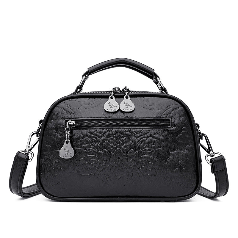 Women's Embossed Retro Stylish Personalized Mother Korean Women's Messenger Bag