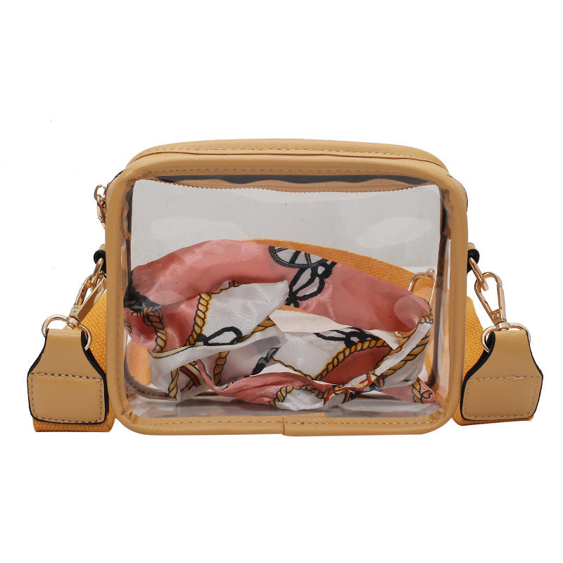 Classic Women's Transparent Wide Strap Fashion Shoulder Bags
