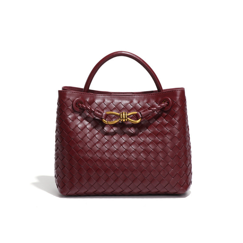 Women's Bow Hand-woven Simple Portable Classic Style Women's Shoulder Bag