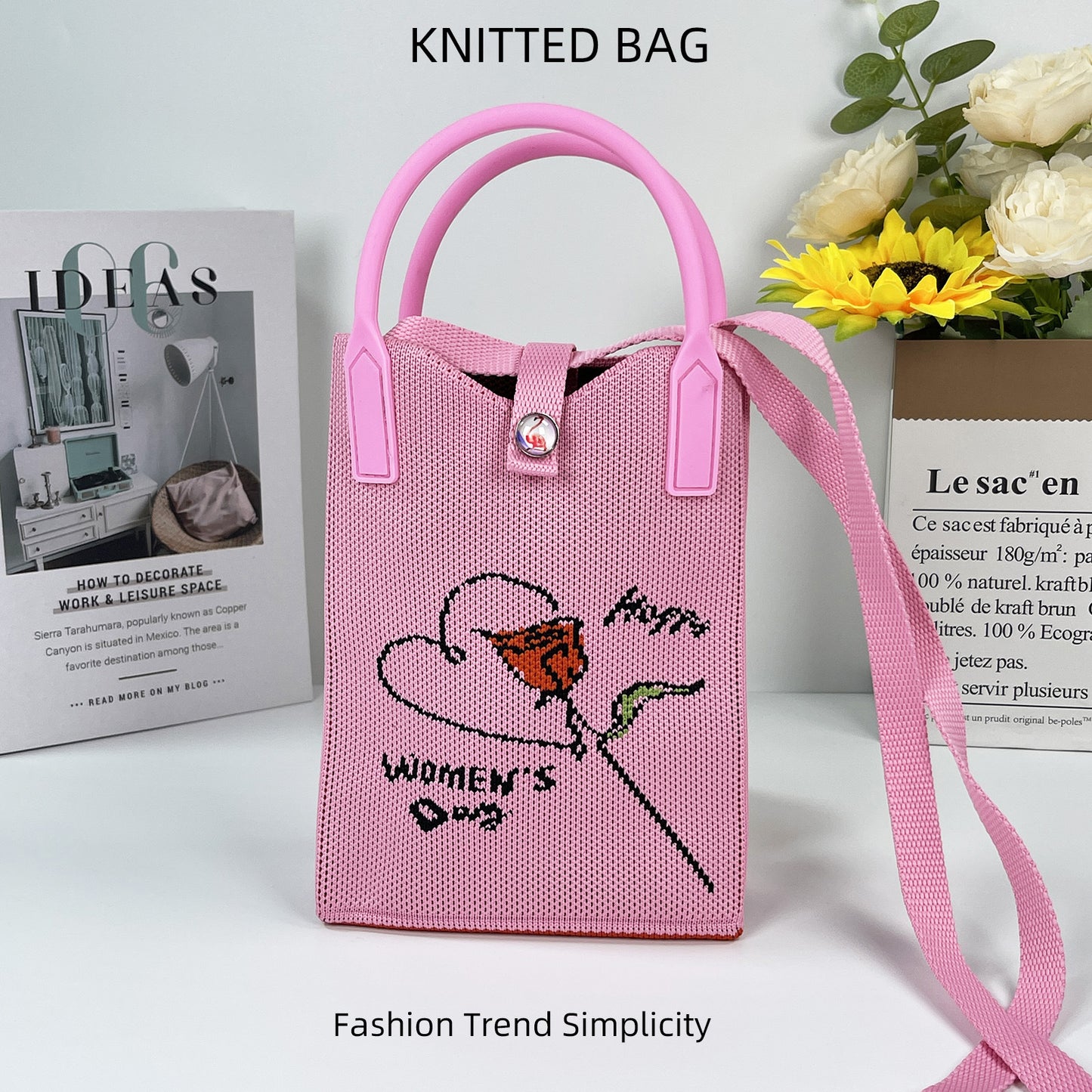 Pretty Knitted Mobile Mason Korean Mini Bags