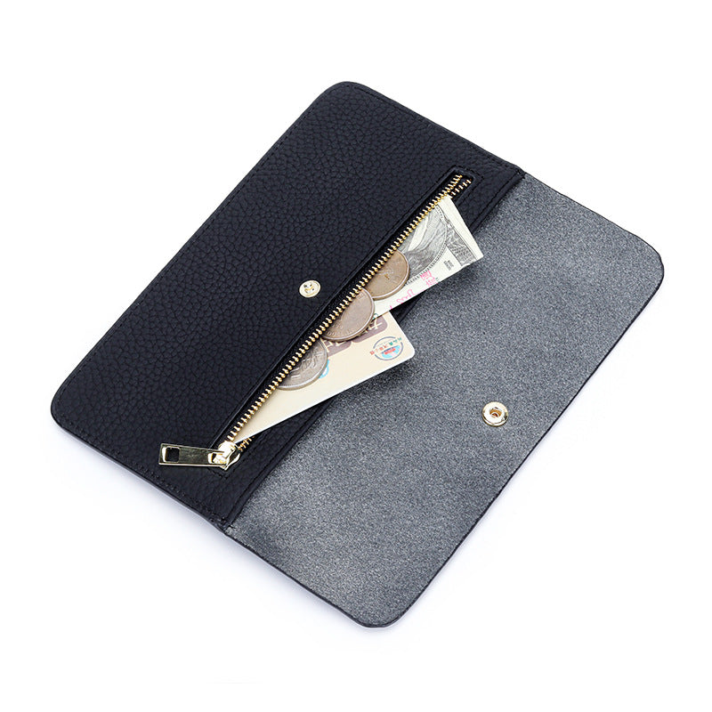 Women's Cowhide Long Hand-held Genuine Leather Ladies Wallet