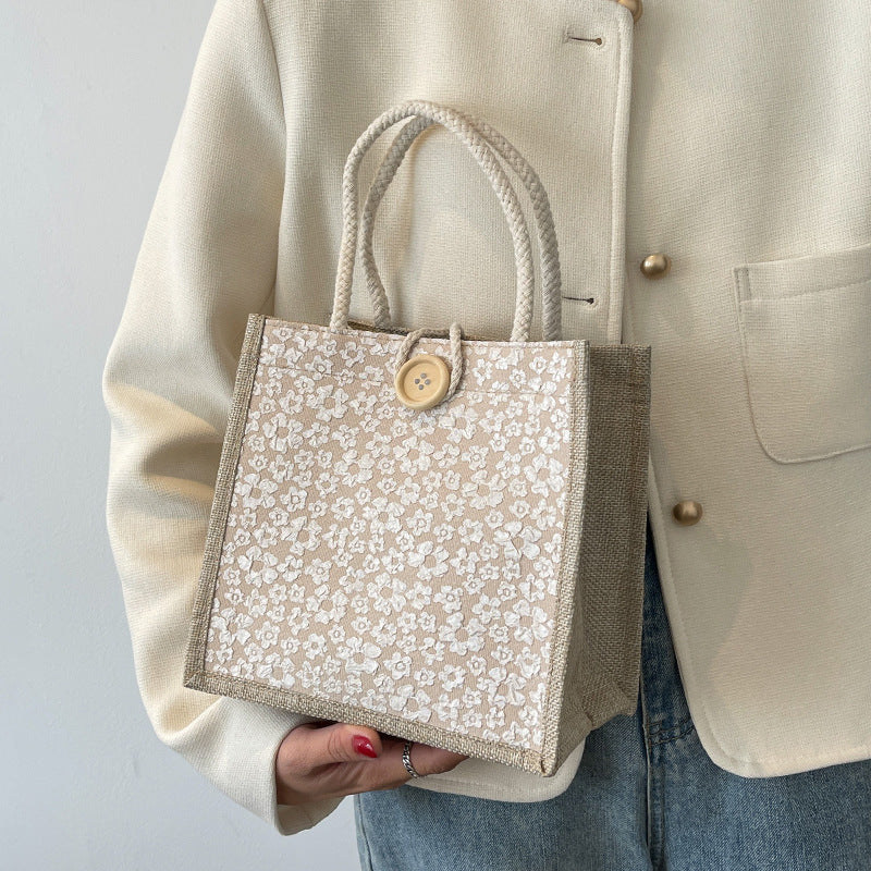 Women's Linen Western Style Out Hand Carrying Handbags