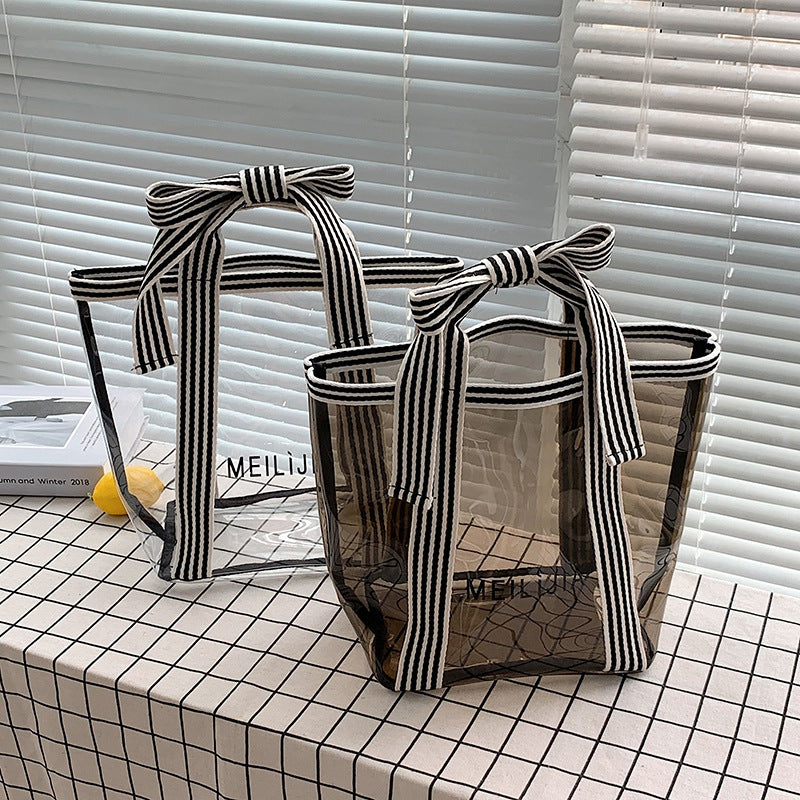 Stylish Storage Toiletries Transparent Commute Shopping Cosmetic Bags