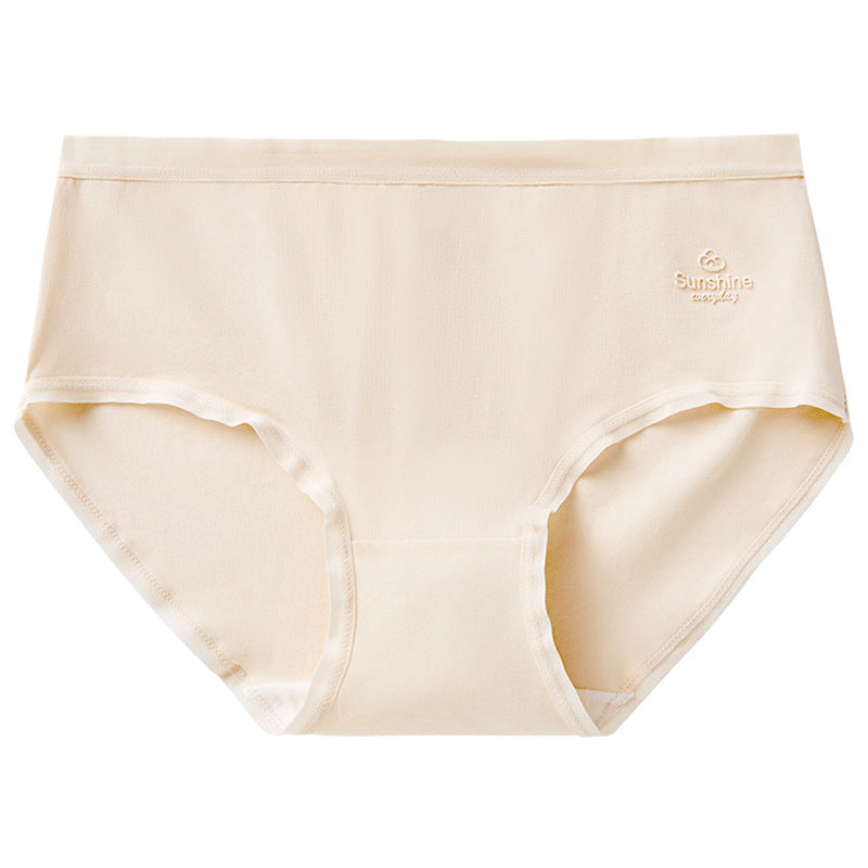 Women's Antibacterial Crotch Ladies Mid Waist Briefs Panties