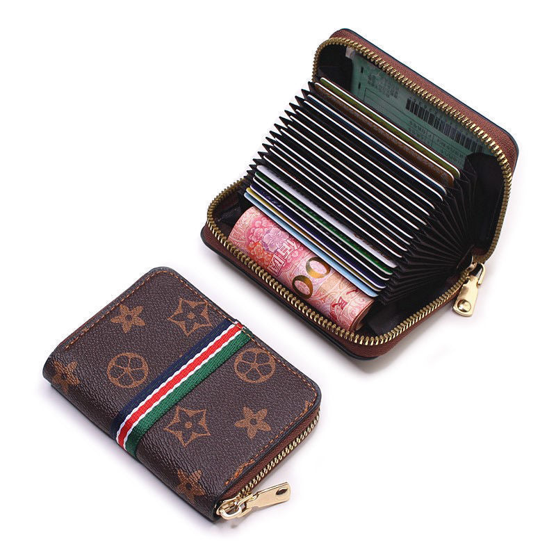 Men's Clearance Zipper Female Driving License Leather Card Holder