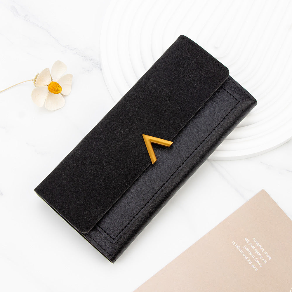 Women's Korean Long Word Three-fold Change Ladies Wallet