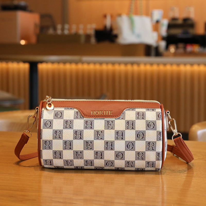 Women's Simple Vintage Printed Niche Round Shoulder Bags