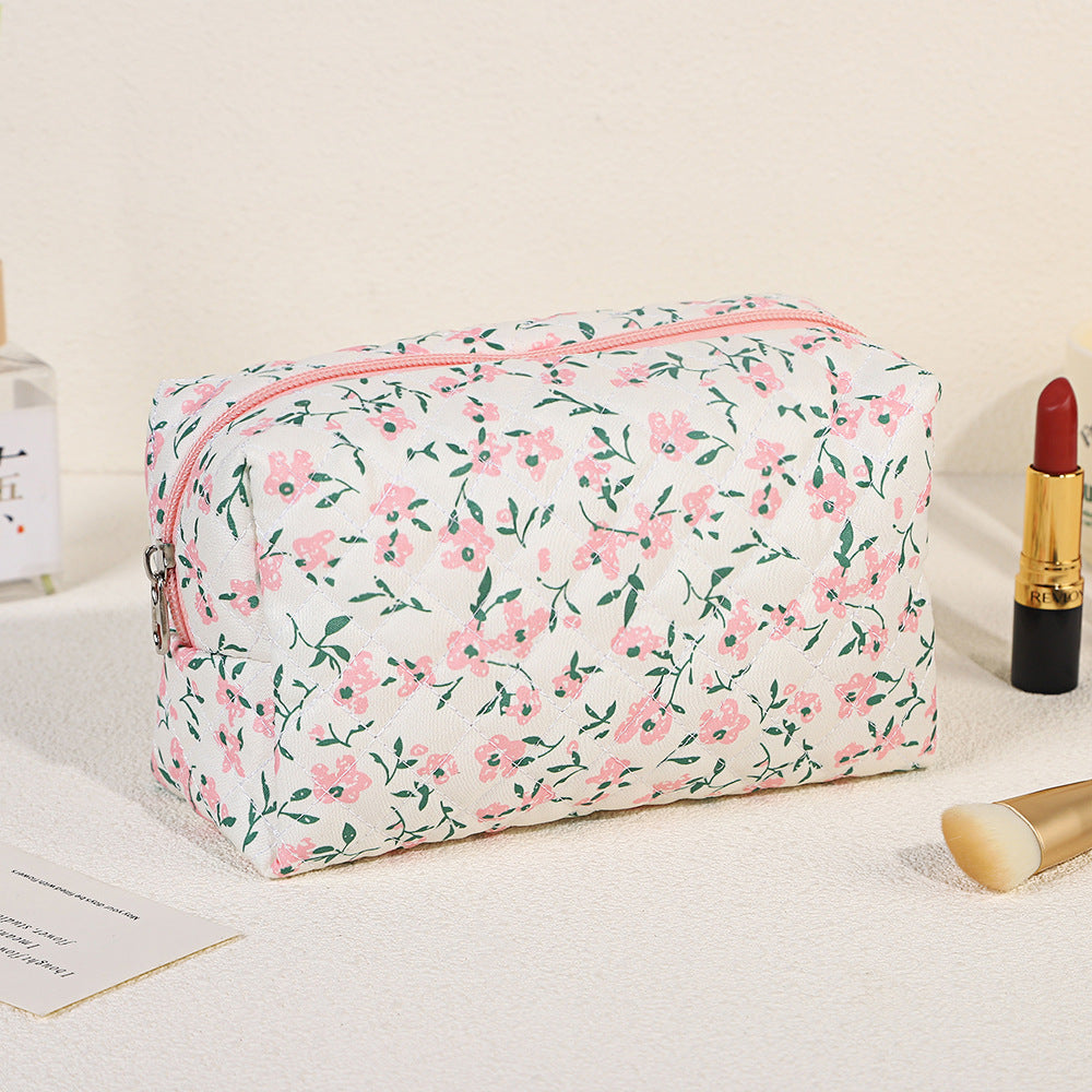Fresh Floral Cosmetics Storage Exquisite Portable Business Makeup Bag